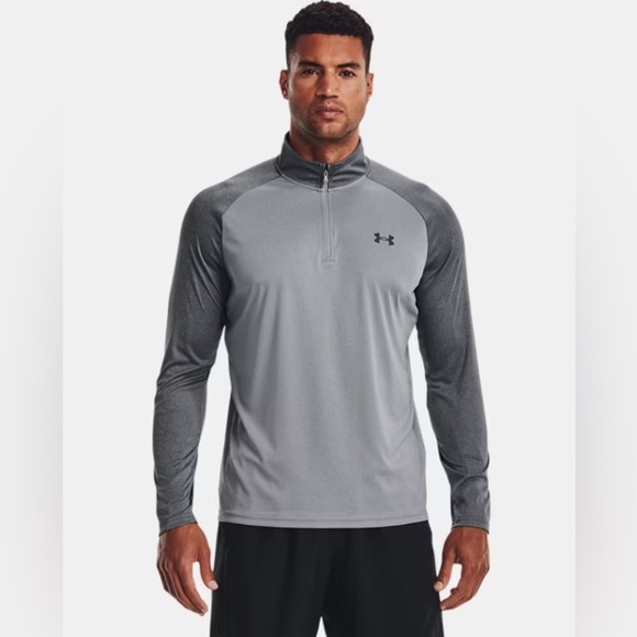 Under Armour UA Velocity 2.0 Grey Long Sleeve Quarter Zip Size XL - Picture 1 of 9